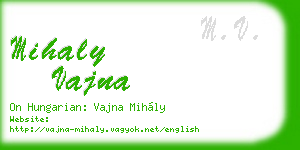 mihaly vajna business card